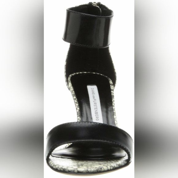 DVF | Strappy Heels Snakeskin Leather Heels - Picture 11 of 13